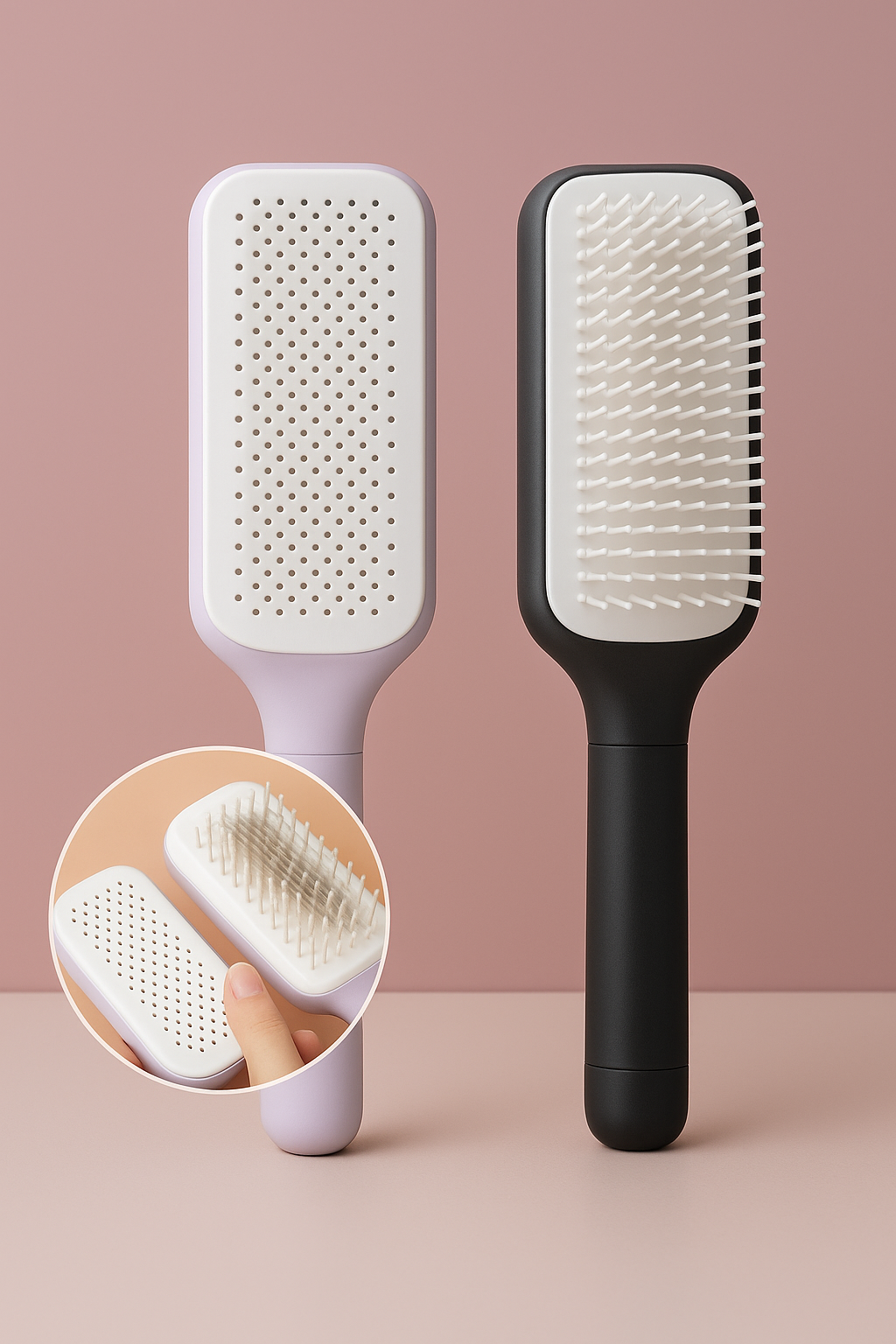 ✨ self-cleaning hair brush ✨