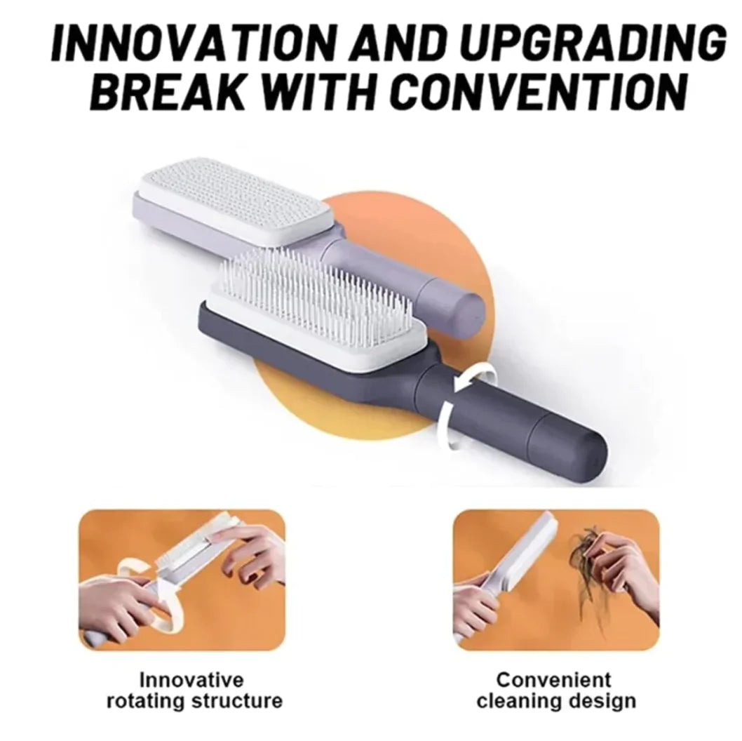 ✨ self-cleaning hair brush ✨